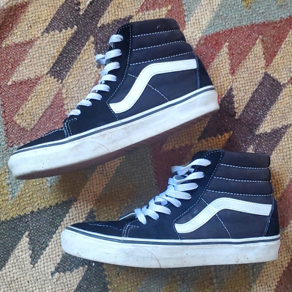 Vans Sk8 Hi Top Black Sneakers Men's size 6 - Picture 3 of 7